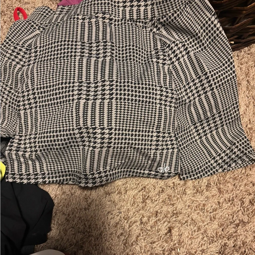 ALO Yoga Monochrome Checkered Skirt